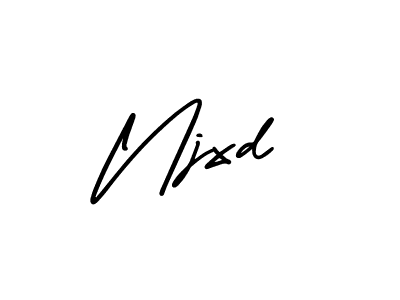 How to make Njxd name signature. Use AmerikaSignatureDemo-Regular style for creating short signs online. This is the latest handwritten sign. Njxd signature style 3 images and pictures png