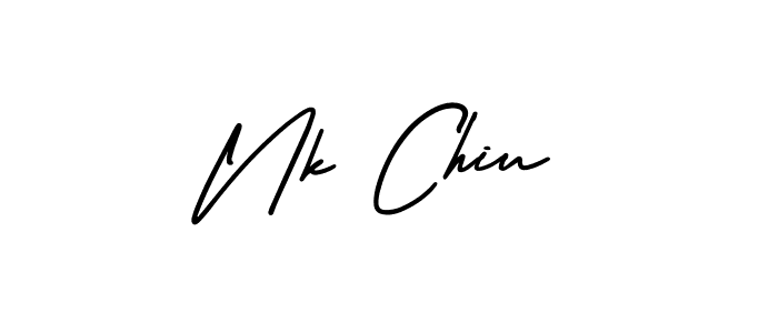 Use a signature maker to create a handwritten signature online. With this signature software, you can design (AmerikaSignatureDemo-Regular) your own signature for name Nk Chiu. Nk Chiu signature style 3 images and pictures png