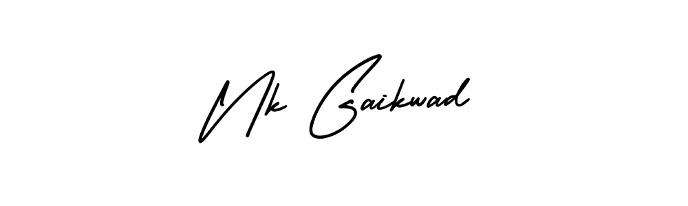 Similarly AmerikaSignatureDemo-Regular is the best handwritten signature design. Signature creator online .You can use it as an online autograph creator for name Nk Gaikwad. Nk Gaikwad signature style 3 images and pictures png