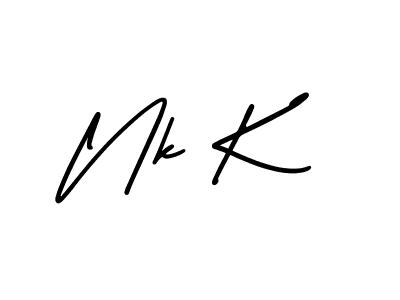 AmerikaSignatureDemo-Regular is a professional signature style that is perfect for those who want to add a touch of class to their signature. It is also a great choice for those who want to make their signature more unique. Get Nk K name to fancy signature for free. Nk K signature style 3 images and pictures png