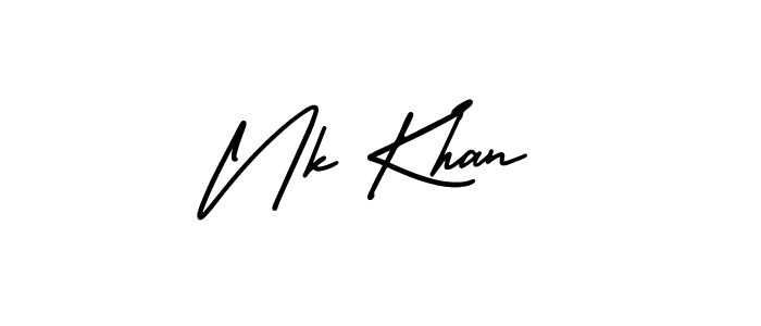 Make a short Nk Khan signature style. Manage your documents anywhere anytime using AmerikaSignatureDemo-Regular. Create and add eSignatures, submit forms, share and send files easily. Nk Khan signature style 3 images and pictures png