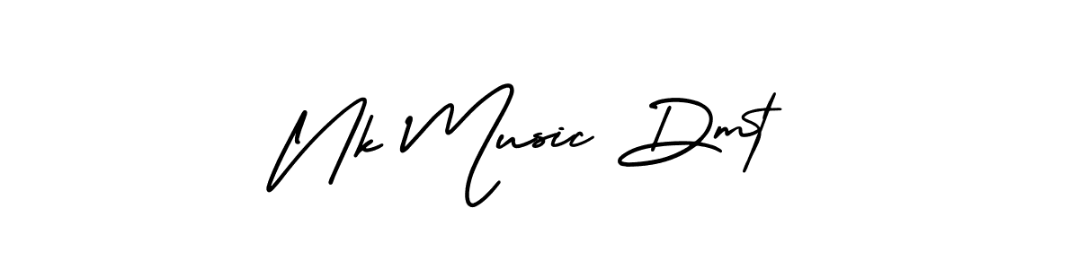 Create a beautiful signature design for name Nk Music Dmt. With this signature (AmerikaSignatureDemo-Regular) fonts, you can make a handwritten signature for free. Nk Music Dmt signature style 3 images and pictures png