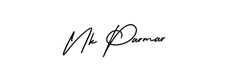 if you are searching for the best signature style for your name Nk Parmar. so please give up your signature search. here we have designed multiple signature styles  using AmerikaSignatureDemo-Regular. Nk Parmar signature style 3 images and pictures png