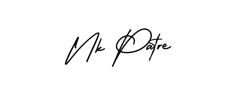 Also You can easily find your signature by using the search form. We will create Nk Patre name handwritten signature images for you free of cost using AmerikaSignatureDemo-Regular sign style. Nk Patre signature style 3 images and pictures png