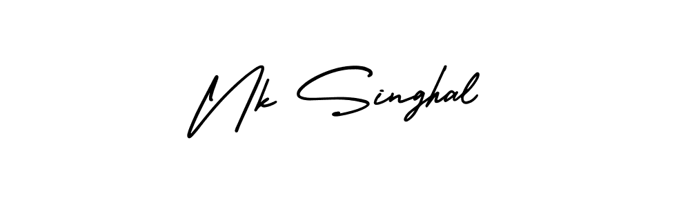 Nk Singhal stylish signature style. Best Handwritten Sign (AmerikaSignatureDemo-Regular) for my name. Handwritten Signature Collection Ideas for my name Nk Singhal. Nk Singhal signature style 3 images and pictures png