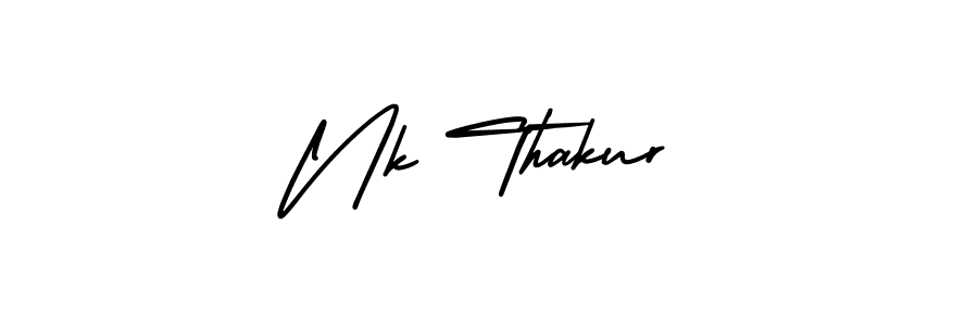 It looks lik you need a new signature style for name Nk Thakur. Design unique handwritten (AmerikaSignatureDemo-Regular) signature with our free signature maker in just a few clicks. Nk Thakur signature style 3 images and pictures png