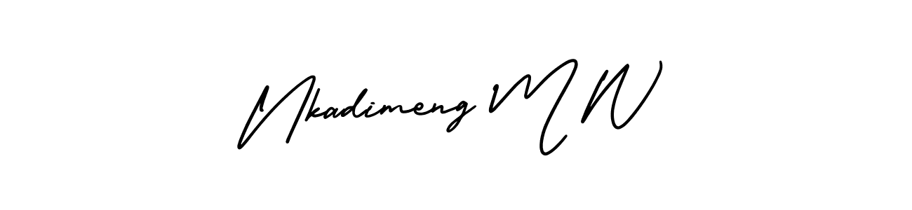It looks lik you need a new signature style for name Nkadimeng M W. Design unique handwritten (AmerikaSignatureDemo-Regular) signature with our free signature maker in just a few clicks. Nkadimeng M W signature style 3 images and pictures png