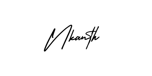 Also You can easily find your signature by using the search form. We will create Nkanth name handwritten signature images for you free of cost using AmerikaSignatureDemo-Regular sign style. Nkanth signature style 3 images and pictures png