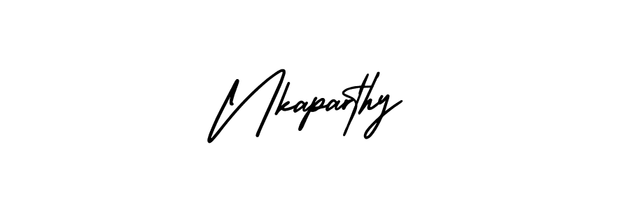 Create a beautiful signature design for name Nkaparthy. With this signature (AmerikaSignatureDemo-Regular) fonts, you can make a handwritten signature for free. Nkaparthy signature style 3 images and pictures png