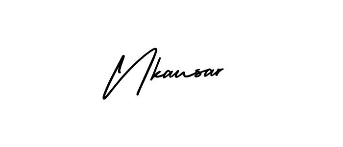 Use a signature maker to create a handwritten signature online. With this signature software, you can design (AmerikaSignatureDemo-Regular) your own signature for name Nkausar. Nkausar signature style 3 images and pictures png