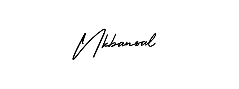 Create a beautiful signature design for name Nkbansal. With this signature (AmerikaSignatureDemo-Regular) fonts, you can make a handwritten signature for free. Nkbansal signature style 3 images and pictures png