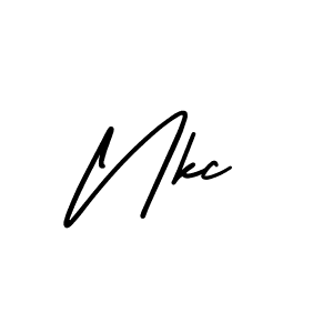 How to make Nkc signature? AmerikaSignatureDemo-Regular is a professional autograph style. Create handwritten signature for Nkc name. Nkc signature style 3 images and pictures png