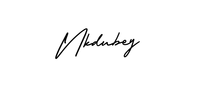 Use a signature maker to create a handwritten signature online. With this signature software, you can design (AmerikaSignatureDemo-Regular) your own signature for name Nkdubey. Nkdubey signature style 3 images and pictures png
