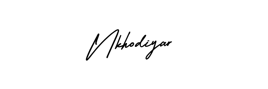 It looks lik you need a new signature style for name Nkhodiyar. Design unique handwritten (AmerikaSignatureDemo-Regular) signature with our free signature maker in just a few clicks. Nkhodiyar signature style 3 images and pictures png