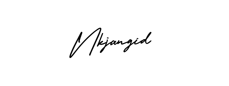 Create a beautiful signature design for name Nkjangid. With this signature (AmerikaSignatureDemo-Regular) fonts, you can make a handwritten signature for free. Nkjangid signature style 3 images and pictures png