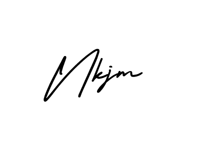 It looks lik you need a new signature style for name Nkjm. Design unique handwritten (AmerikaSignatureDemo-Regular) signature with our free signature maker in just a few clicks. Nkjm signature style 3 images and pictures png