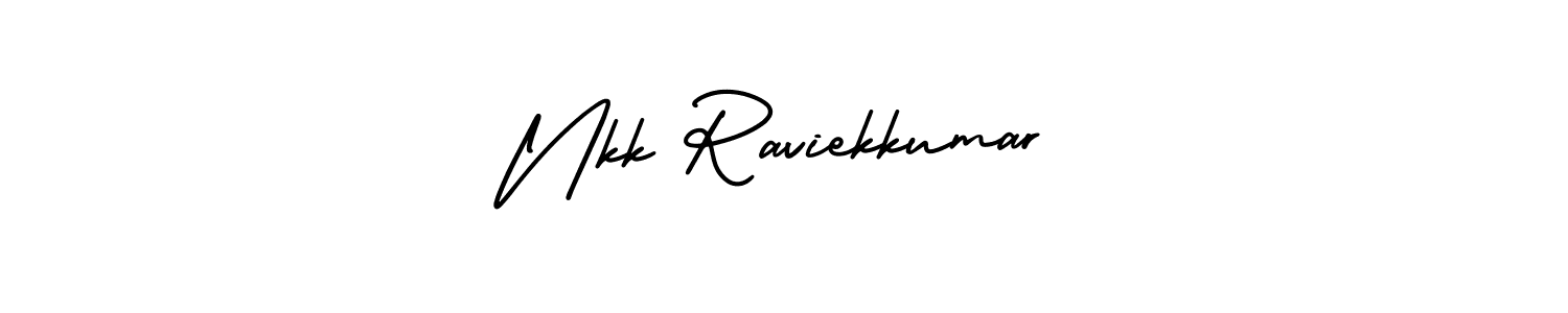 Also we have Nkk Raviekkumar name is the best signature style. Create professional handwritten signature collection using AmerikaSignatureDemo-Regular autograph style. Nkk Raviekkumar signature style 3 images and pictures png