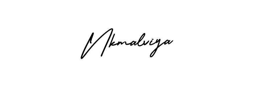 Also You can easily find your signature by using the search form. We will create Nkmalviya name handwritten signature images for you free of cost using AmerikaSignatureDemo-Regular sign style. Nkmalviya signature style 3 images and pictures png