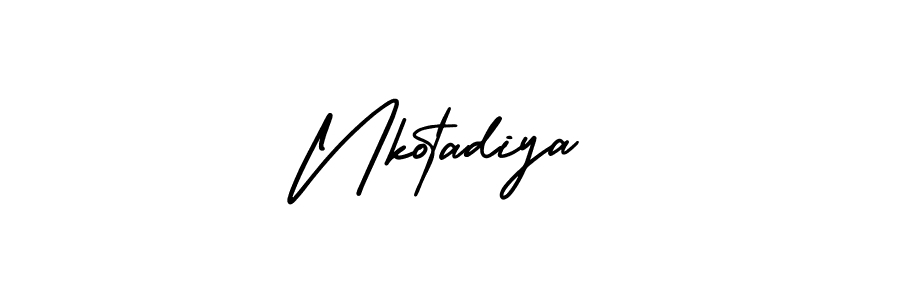 Make a beautiful signature design for name Nkotadiya. With this signature (AmerikaSignatureDemo-Regular) style, you can create a handwritten signature for free. Nkotadiya signature style 3 images and pictures png