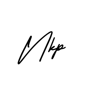 Create a beautiful signature design for name Nkp. With this signature (AmerikaSignatureDemo-Regular) fonts, you can make a handwritten signature for free. Nkp signature style 3 images and pictures png