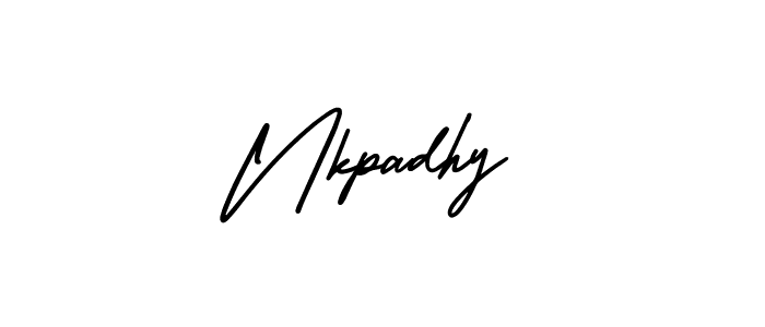 This is the best signature style for the Nkpadhy name. Also you like these signature font (AmerikaSignatureDemo-Regular). Mix name signature. Nkpadhy signature style 3 images and pictures png