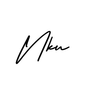 Use a signature maker to create a handwritten signature online. With this signature software, you can design (AmerikaSignatureDemo-Regular) your own signature for name Nku. Nku signature style 3 images and pictures png