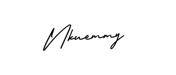 Also we have Nkuemmy name is the best signature style. Create professional handwritten signature collection using AmerikaSignatureDemo-Regular autograph style. Nkuemmy signature style 3 images and pictures png