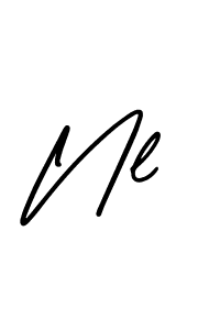 Design your own signature with our free online signature maker. With this signature software, you can create a handwritten (AmerikaSignatureDemo-Regular) signature for name Nl. Nl signature style 3 images and pictures png