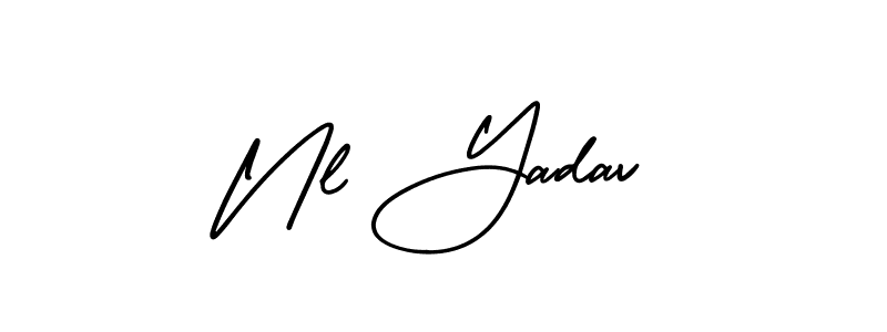 Make a beautiful signature design for name Nl Yadav. With this signature (AmerikaSignatureDemo-Regular) style, you can create a handwritten signature for free. Nl Yadav signature style 3 images and pictures png