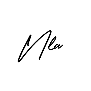 Design your own signature with our free online signature maker. With this signature software, you can create a handwritten (AmerikaSignatureDemo-Regular) signature for name Nla. Nla signature style 3 images and pictures png