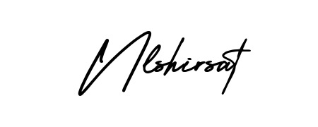 Enhance your business communications with Nlshirsat signature in AmerikaSignatureDemo-Regular lettering. Clean, modern, and universally compatible. Nlshirsat signature style 3 images and pictures png