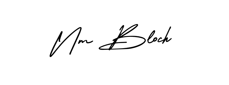 AmerikaSignatureDemo-Regular is a professional signature style that is perfect for those who want to add a touch of class to their signature. It is also a great choice for those who want to make their signature more unique. Get Nm Bloch name to fancy signature for free. Nm Bloch signature style 3 images and pictures png