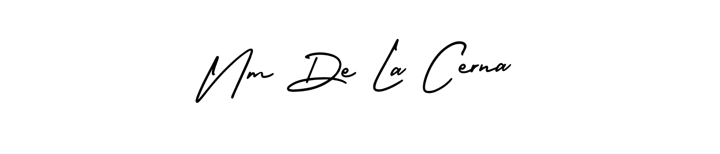 It looks lik you need a new signature style for name Nm De La Cerna. Design unique handwritten (AmerikaSignatureDemo-Regular) signature with our free signature maker in just a few clicks. Nm De La Cerna signature style 3 images and pictures png