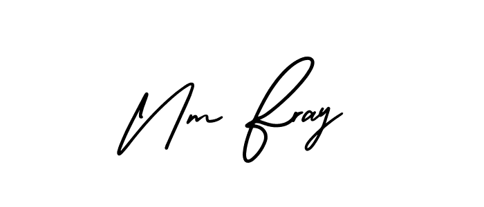 How to make Nm Fray signature? AmerikaSignatureDemo-Regular is a professional autograph style. Create handwritten signature for Nm Fray name. Nm Fray signature style 3 images and pictures png