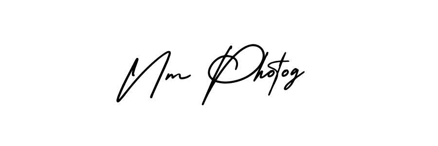 AmerikaSignatureDemo-Regular is a professional signature style that is perfect for those who want to add a touch of class to their signature. It is also a great choice for those who want to make their signature more unique. Get Nm Photog name to fancy signature for free. Nm Photog signature style 3 images and pictures png