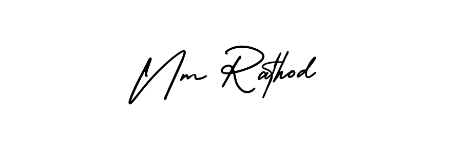 Also we have Nm Rathod name is the best signature style. Create professional handwritten signature collection using AmerikaSignatureDemo-Regular autograph style. Nm Rathod signature style 3 images and pictures png
