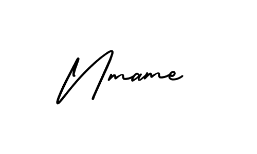 The best way (AmerikaSignatureDemo-Regular) to make a short signature is to pick only two or three words in your name. The name Nmame include a total of six letters. For converting this name. Nmame signature style 3 images and pictures png