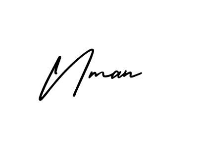 Create a beautiful signature design for name Nman. With this signature (AmerikaSignatureDemo-Regular) fonts, you can make a handwritten signature for free. Nman signature style 3 images and pictures png