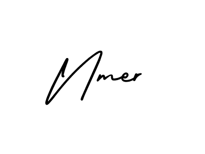 Use a signature maker to create a handwritten signature online. With this signature software, you can design (AmerikaSignatureDemo-Regular) your own signature for name Nmer. Nmer signature style 3 images and pictures png