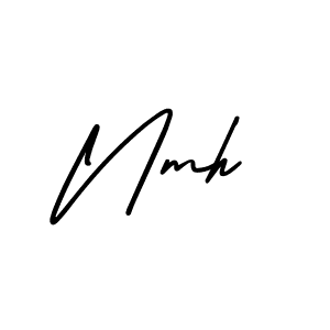 How to make Nmh name signature. Use AmerikaSignatureDemo-Regular style for creating short signs online. This is the latest handwritten sign. Nmh signature style 3 images and pictures png