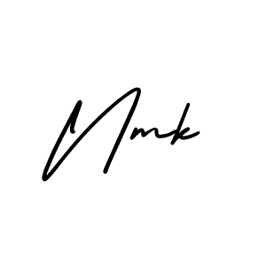Make a beautiful signature design for name Nmk. With this signature (AmerikaSignatureDemo-Regular) style, you can create a handwritten signature for free. Nmk signature style 3 images and pictures png