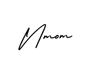 Use a signature maker to create a handwritten signature online. With this signature software, you can design (AmerikaSignatureDemo-Regular) your own signature for name Nmom. Nmom signature style 3 images and pictures png