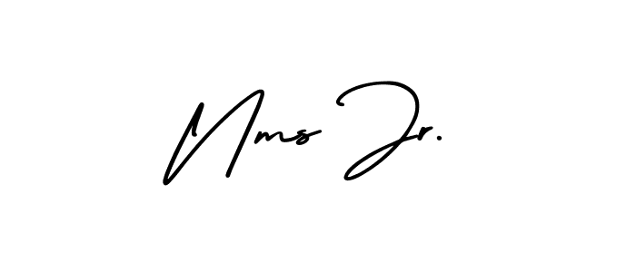 Also You can easily find your signature by using the search form. We will create Nms Jr. name handwritten signature images for you free of cost using AmerikaSignatureDemo-Regular sign style. Nms Jr. signature style 3 images and pictures png