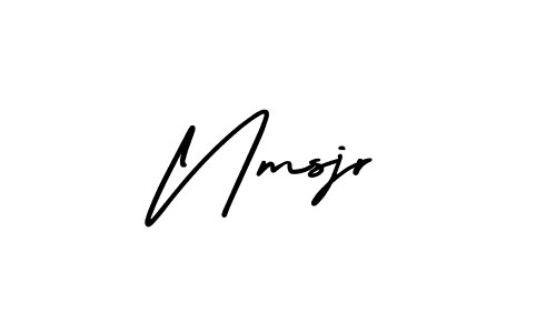 The best way (AmerikaSignatureDemo-Regular) to make a short signature is to pick only two or three words in your name. The name Nmsjr include a total of six letters. For converting this name. Nmsjr signature style 3 images and pictures png