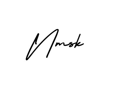 Make a beautiful signature design for name Nmsk. Use this online signature maker to create a handwritten signature for free. Nmsk signature style 3 images and pictures png