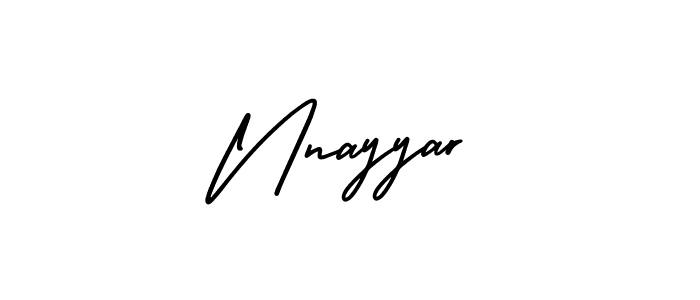 How to make Nnayyar name signature. Use AmerikaSignatureDemo-Regular style for creating short signs online. This is the latest handwritten sign. Nnayyar signature style 3 images and pictures png
