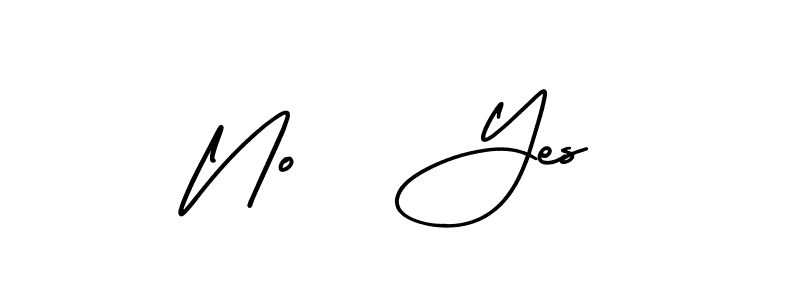 Also we have No   Yes name is the best signature style. Create professional handwritten signature collection using AmerikaSignatureDemo-Regular autograph style. No   Yes signature style 3 images and pictures png