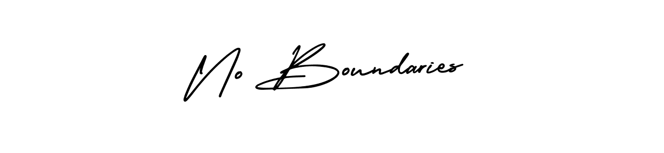 It looks lik you need a new signature style for name No Boundaries. Design unique handwritten (AmerikaSignatureDemo-Regular) signature with our free signature maker in just a few clicks. No Boundaries signature style 3 images and pictures png
