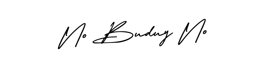 How to Draw No Buduy No signature style? AmerikaSignatureDemo-Regular is a latest design signature styles for name No Buduy No. No Buduy No signature style 3 images and pictures png