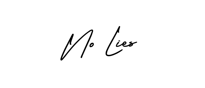 This is the best signature style for the No Lies name. Also you like these signature font (AmerikaSignatureDemo-Regular). Mix name signature. No Lies signature style 3 images and pictures png